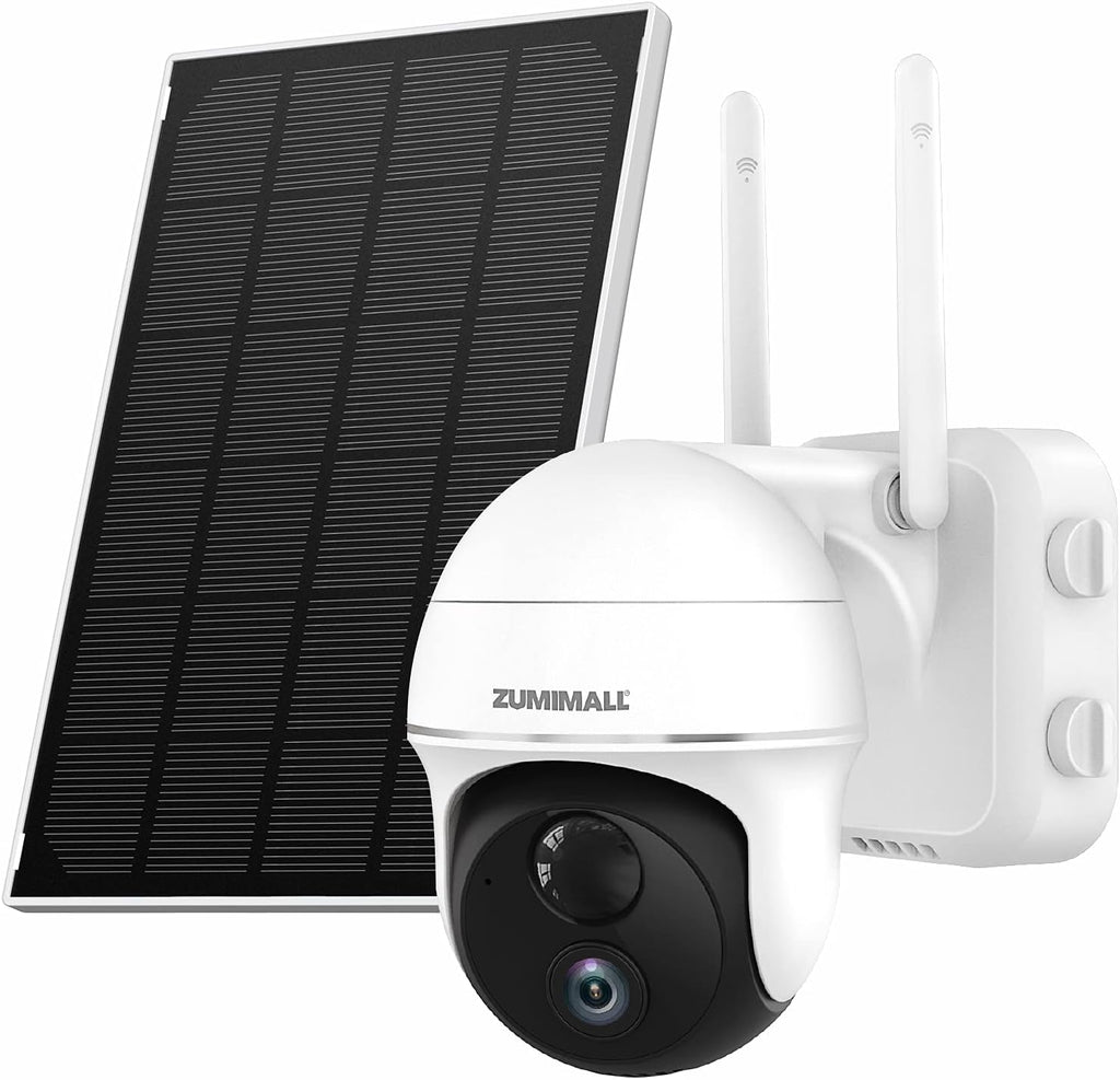 Wireless Outdoor WiFi Pan Tilt 360-degree Solar Security Camera I29821