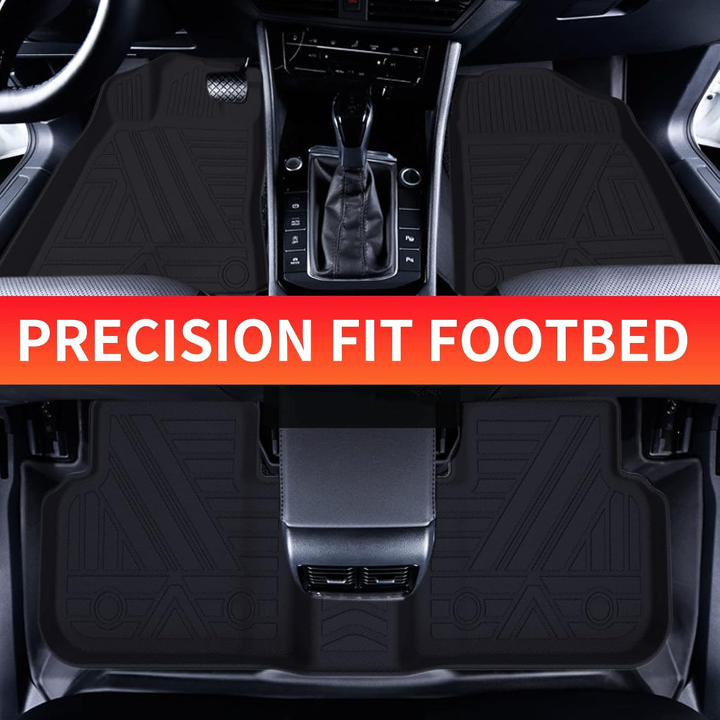 Black TPE All-Weather Floor Mats and Cargo Liner Full Set U403763