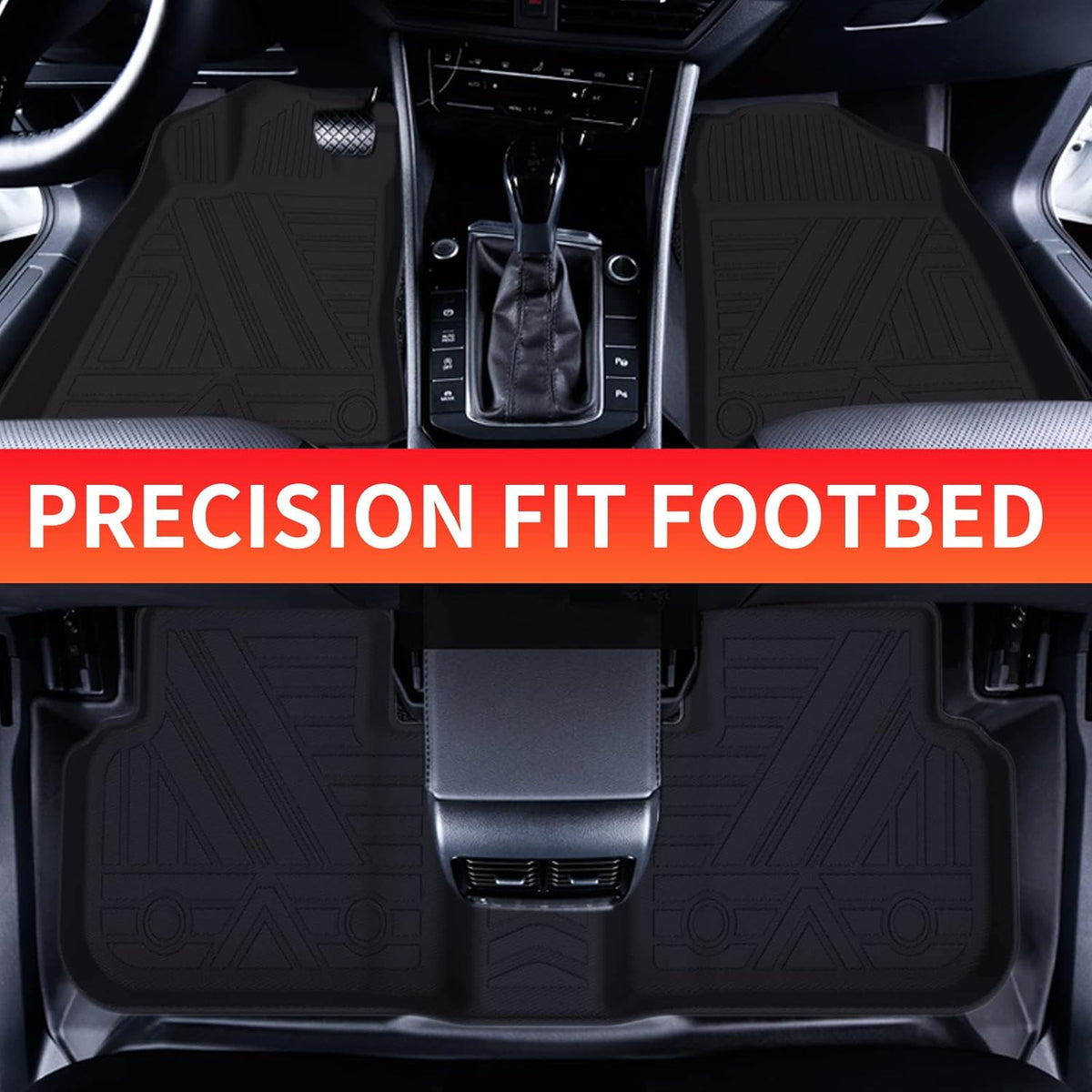 Black TPE All-Weather Floor Mats and Cargo Liner Full Set U403763