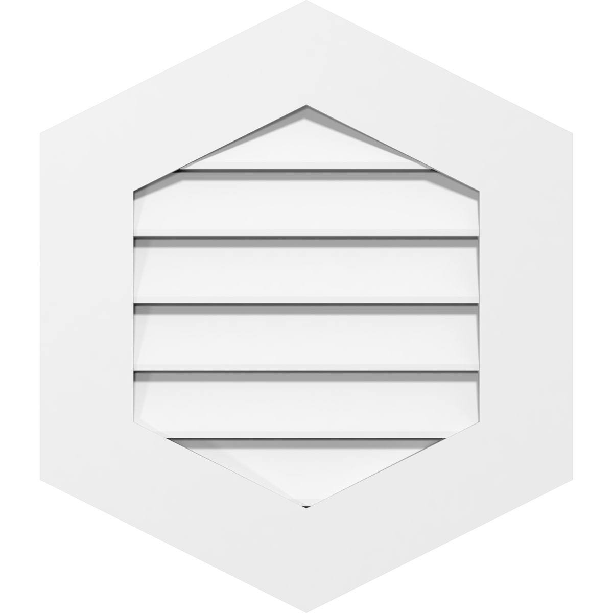 Vertical Peaked Surface Mount PVC Gable Vent K53663