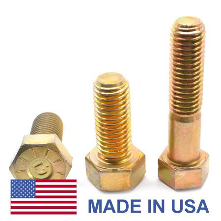 5/8 inch-11 x 5 1/2 inch Grade 9 Hex Cap Screw Yellow Zinc Plated U70046