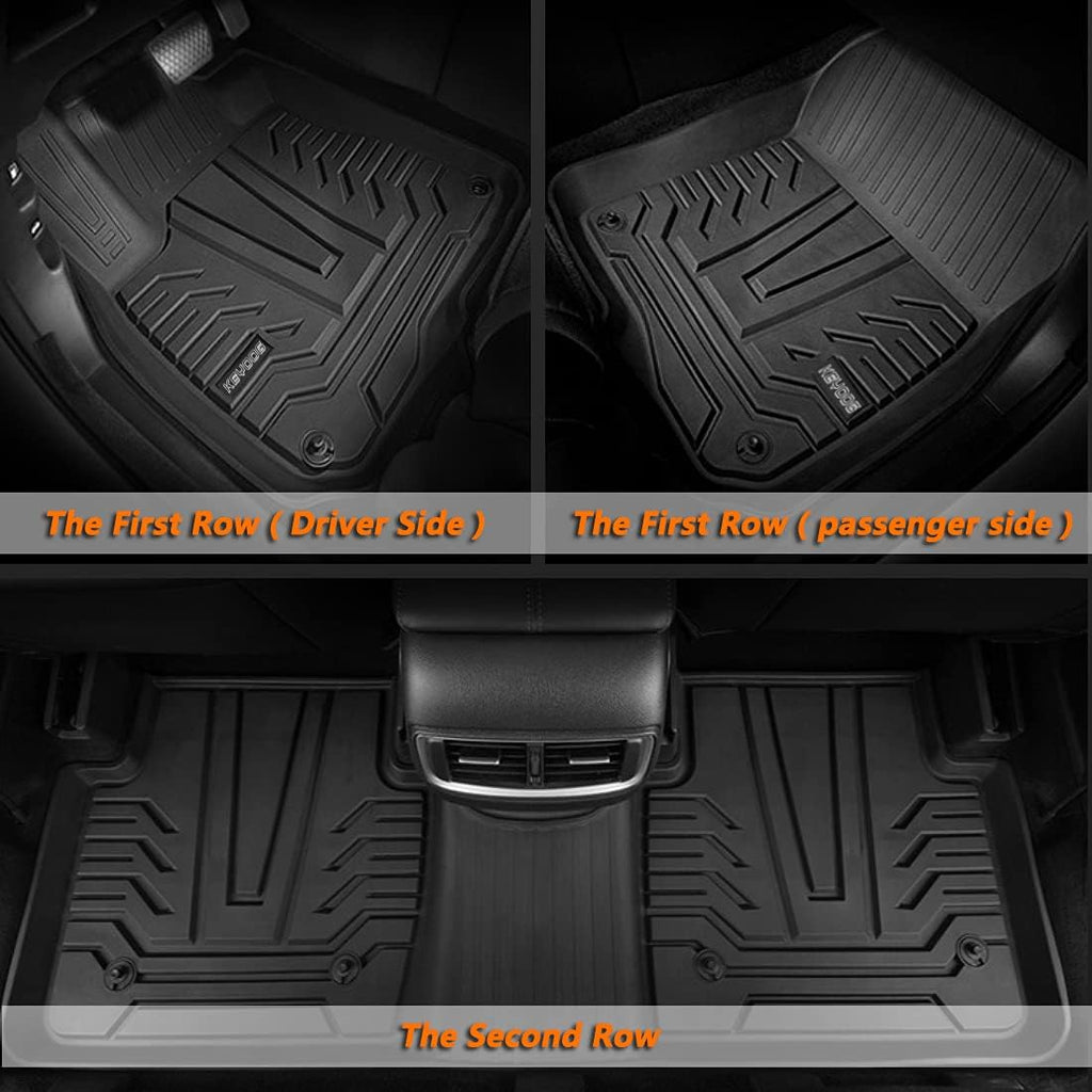 Black TPE All-Weather Car Floor Mats 3 Pieces F31733