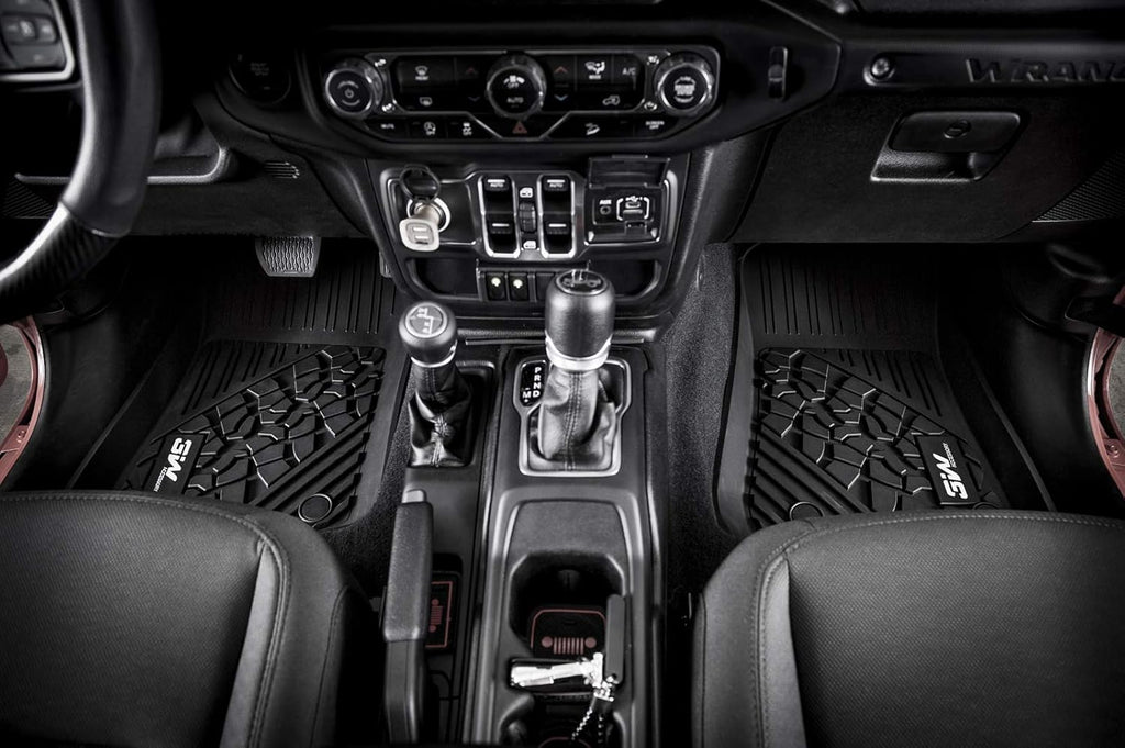 Black TPE Floor Mats for Jeep Wrangler JL 4 Doors Full Set C959139