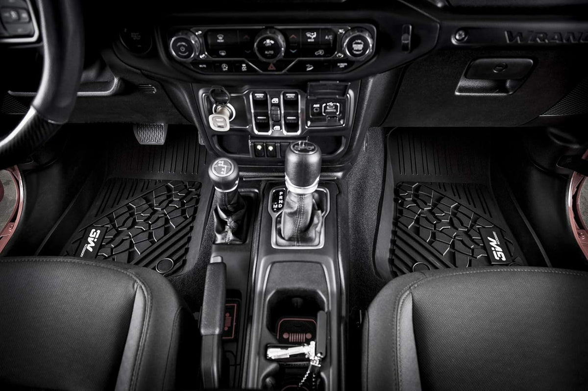 Black TPE Floor Mats for Jeep Wrangler JL 4 Doors Full Set C959139