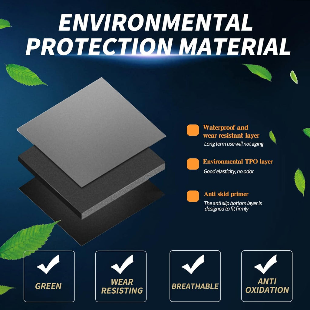 Black TPE All-Weather Floor Mats and Cargo Liner Full Set U403763