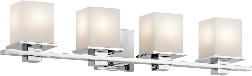 5 Light Vanity Light with Satin Etched Cased Opal Glass Antique Pewter W378