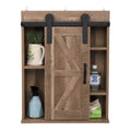 Grey Sliding Barn Door Cabinet TV Stand K5739