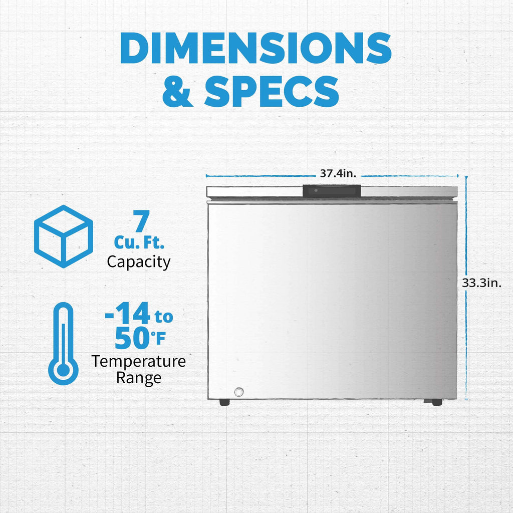 6.7 Cu. Ft. Black Compact Chest Freezer F421
