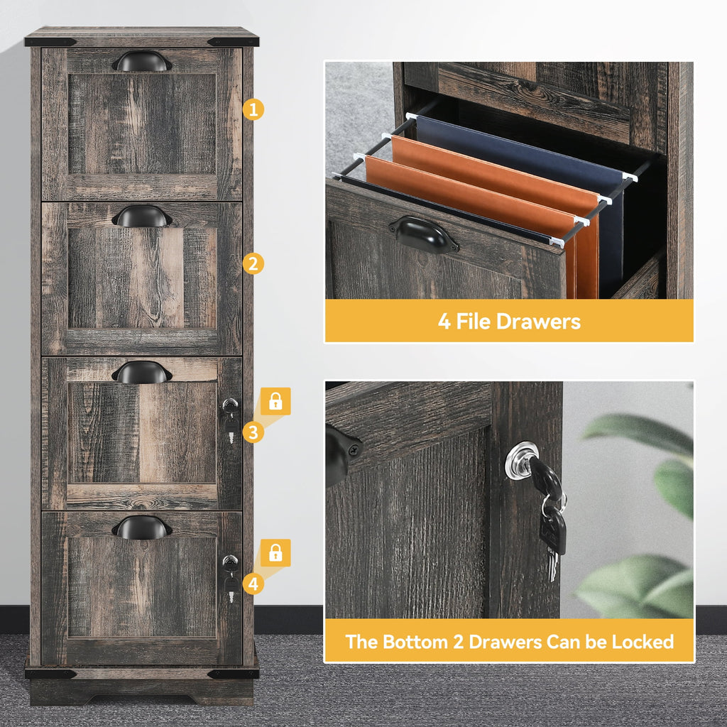 4 Drawer File Cabinet with Lock Z321829