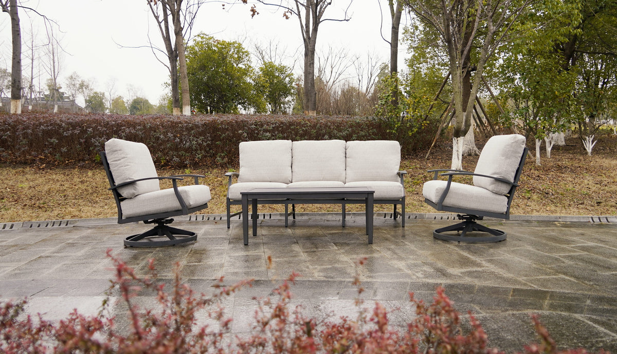 Outdoor Aluminum Coffee Table Slate Finish I1912