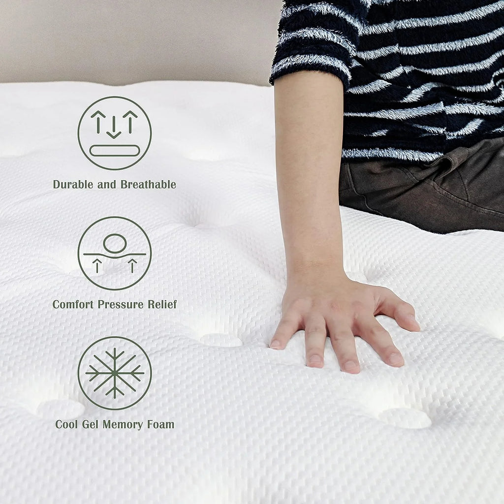 10 Inch Twin Medium Firm Memory Foam Mattress T3965