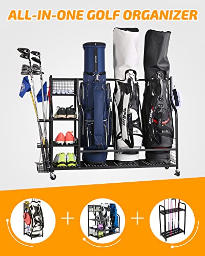 Extra Large Golf Bag Storage Rack J843640