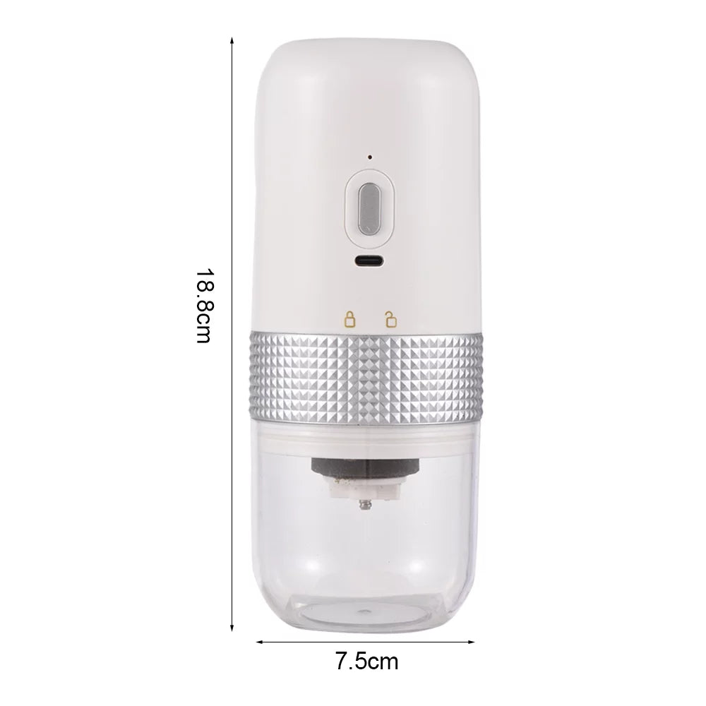Portable Electric Burr Coffee Grinder 13W 200ml USB Rechargeable Adjustable Cordless L248