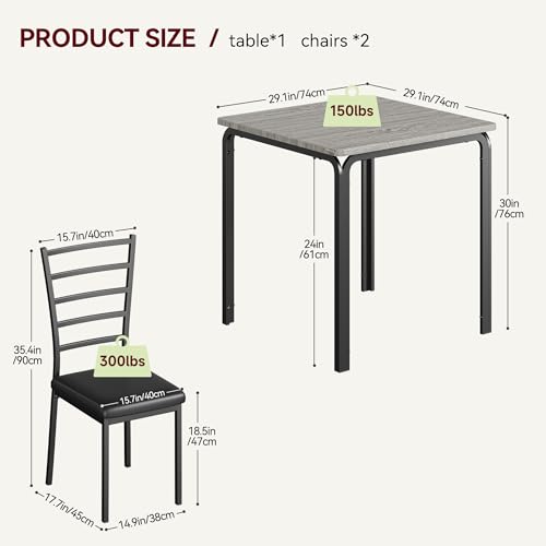 5-Piece Square Dining Table Chair Set X55168