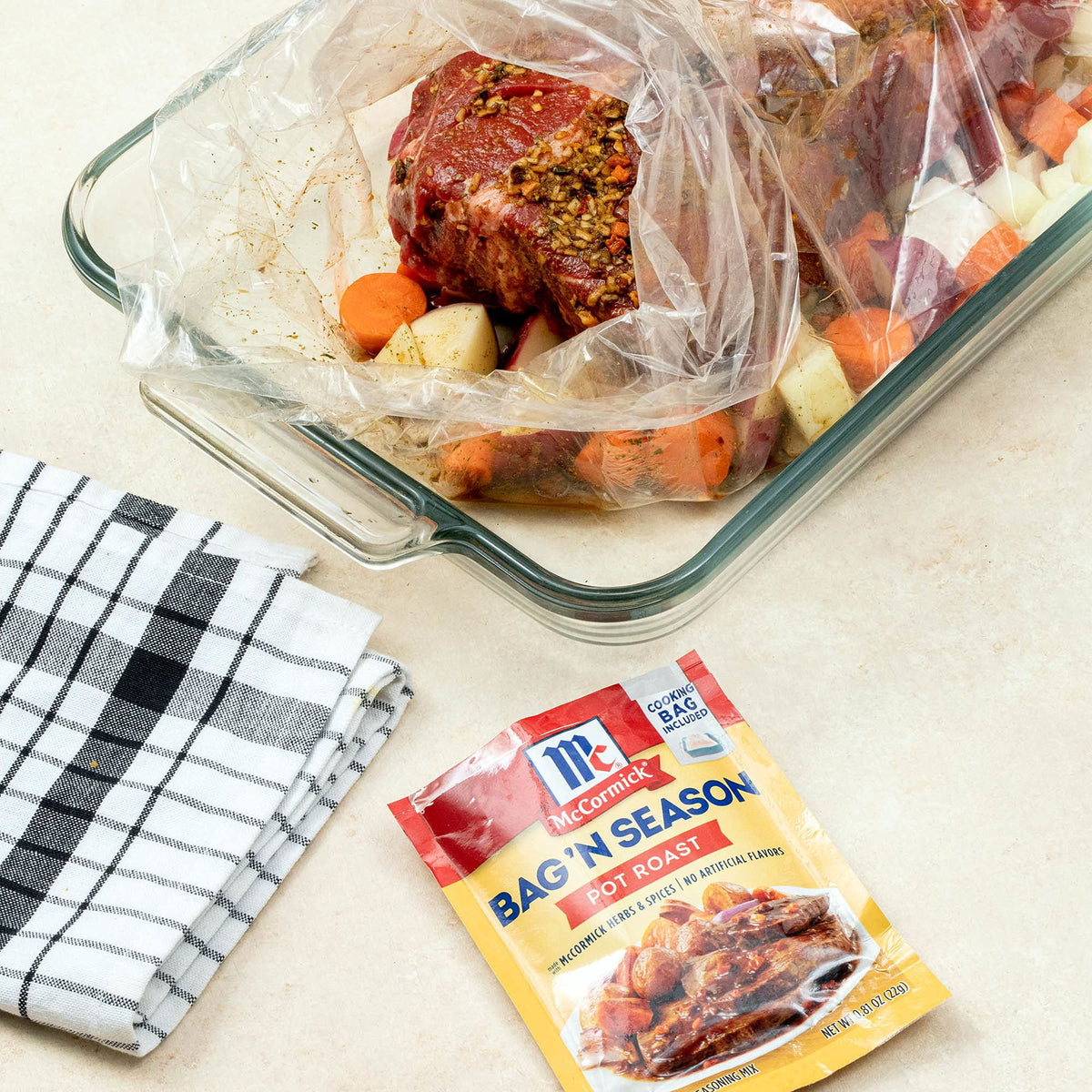 Pot Roast Cooking Bag & Seasoning Mix 0.81 Oz Pack Of 6 F3103