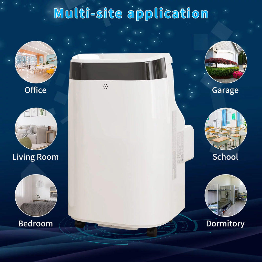 Portable Air Conditioners Fan, 10,000 BTU, with Dehumidifier, Remote Control & Window Kit Q86248