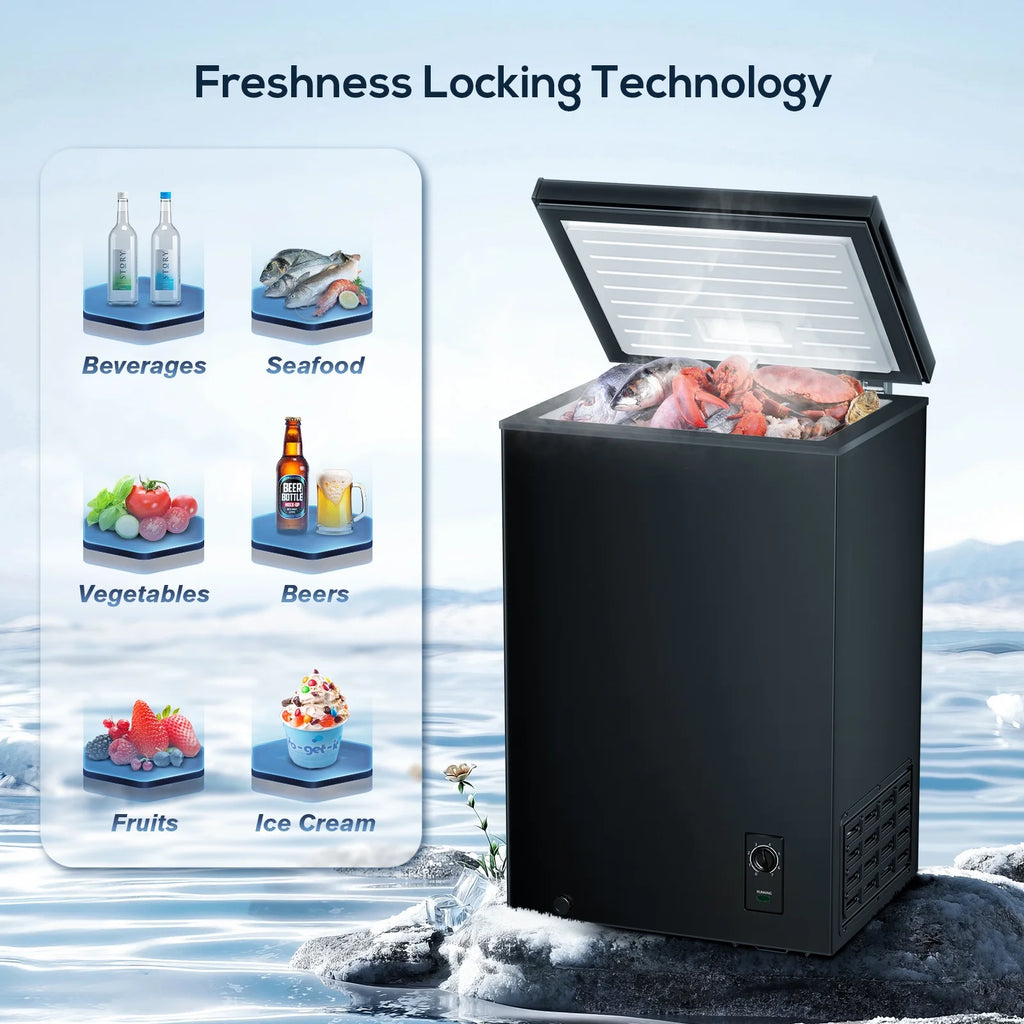 2.7 Cubic Feet Black Chest Freezer V4700