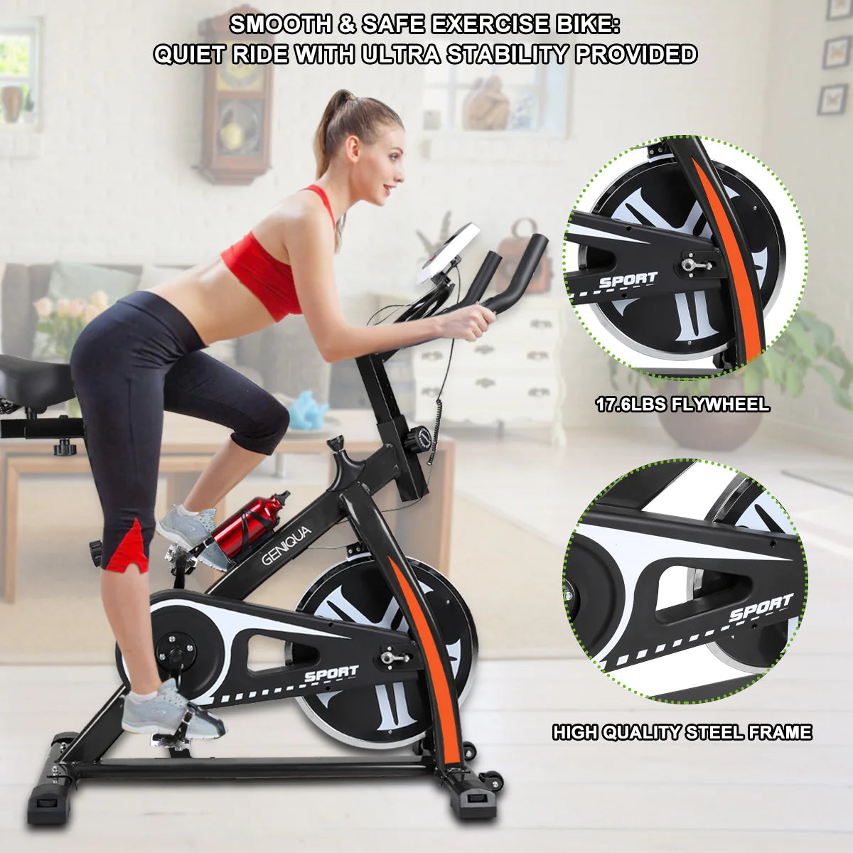 Black Indoor Exercise Bike F53190