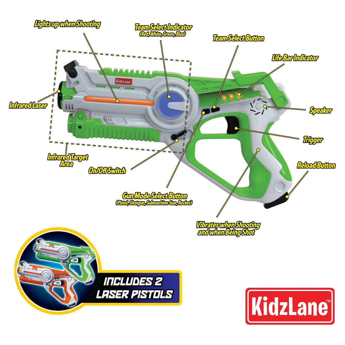 Infrared Laser Tag Game Set of 2 H321319